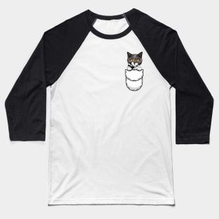 Funny British Shorthair Pocket Cat Baseball T-Shirt